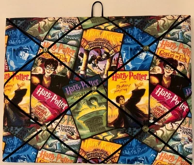 French Bulletin Board Photo Memo Board Harry Potter Books Print 11 x 14 inches - Image 1 of 3