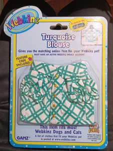 Webkinz Turquoise Blouse With Online Code  NEW - SEALED - FREE SHIPPING - BOX-5 - Picture 1 of 4