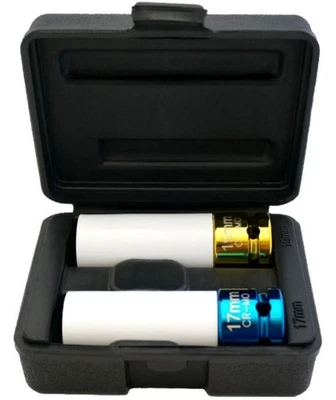 Kraftschrauber-Einsätze 1/2" Steck-Nüsse Set 17 19 mm Steckschlüssel Satz lang - Bild 1 von 4