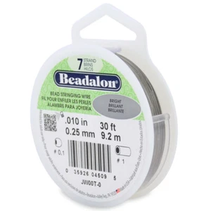 Alambre para joyería Beadalon 7 hilos acero inoxidable grosor 0,25 mm (0,010") en 2 longitudes EE. UU. - Imagen 1 de 13