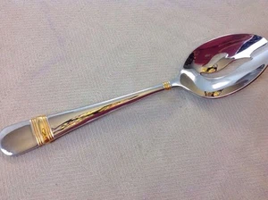 Oneida Golden Astragal Pierced Serving Spoon New - Picture 1 of 4