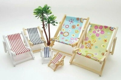 Deko Liegestuhl 10-15cm viele Muster + Farben Urlaub Geldgeschenk Strand Maritim - Bild 1 von 4