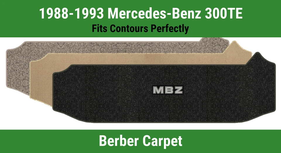 Alfombra de cubierta pequeña Lloyd Berber para Mercedes-Benz 300TE '88-93 con apliques MBZ Foto 1 de 4