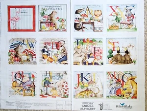 HUNGRY ANIMAL ALPHABET BOOK PANEL - Picture 1 of 6