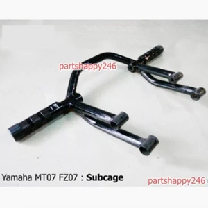 Yamaha MT07 FZ07 Subcage with foot pegs Motorcycle Motors Part Black Parts Stunt - Imagen 1 de 6