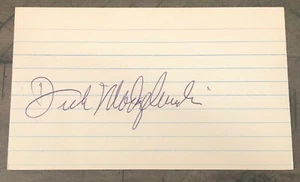 DICK MODZELEWSKI SIGNED 3.5"x5" INDEX CARD NEW YORK GIANTS AUTOGRAPH D 2018 - Picture 1 of 1
