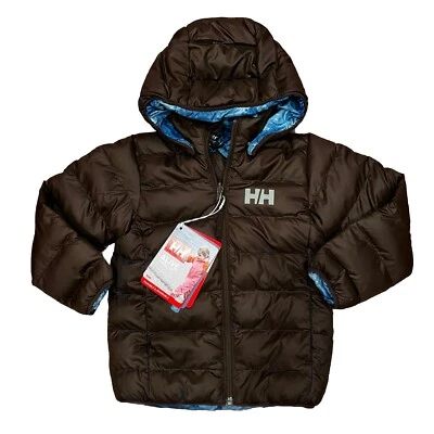 Helly Hansen Kids Sz 4 Reversible Twister Jacket Espresso / Blue  NEW Boys - Image 1 of 4