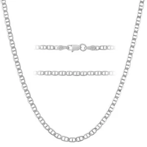 Collar de cadena marinero italiano de plata esterlina 925 KISPER con broche de langosta - Imagen 1 de 12