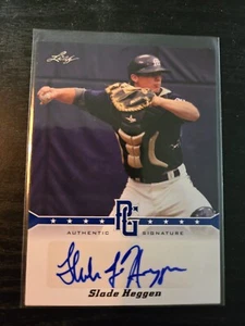 2013 Leaf Perfect Game Showcase Auto Blue /25 Slade Heggen #A-SH2 Autograph - Picture 1 of 2