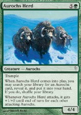 4x Aurochs Herd MTG ColdSnap NM Magic Regular