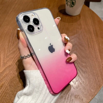 Shockproof Gradient TPU Case Cover For Iphone 15 14 13 Pro Max 12 11 Soft - Image 1 of 4
