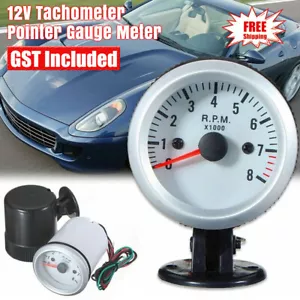 2''52mm Petrol Motor Engine Rev Counter 0-8000 RPM Tachometer Tacho Gauge Diesel - Picture 1 of 14