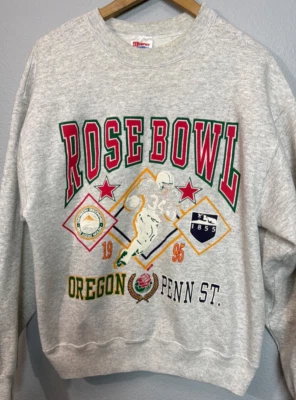 Sudadera De Colección 1995 Rose Bowl Gris Cuello Redondo Penn St Oregon Huge Hit Hanes Foto 1 de 4