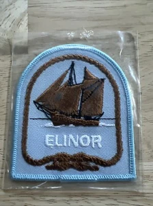 Vintage Elinor the Tall Ship Cloth Patch Badge - Picture 1 of 7