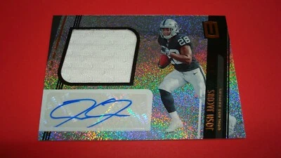 🏈 2019 Panini Unparalleled #305 Raiders Josh Jacobs Jersey Relic Auto Rookie RC - Image 1 of 4