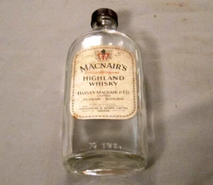 1940's Glasgow Scotland Macnair's HighLand Whisky Liquor Empty Bottle + Label - Picture 1 of 1