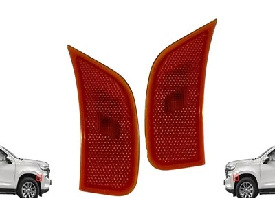Fits 2021-2024 GMC Chevy Cadillac Tahoe Yukon Left Right Front Reflector L-R Set - Image 1 of 4