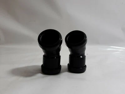 2x Ablauf Push Fit 34mm 45° Obtuse Bogen schwarz Tetraflow