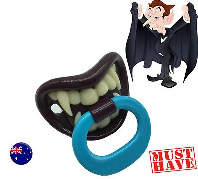 Baby Shower Costume Halloween Party Fungs Funny Scary Teeth Pacifier dummie PROP