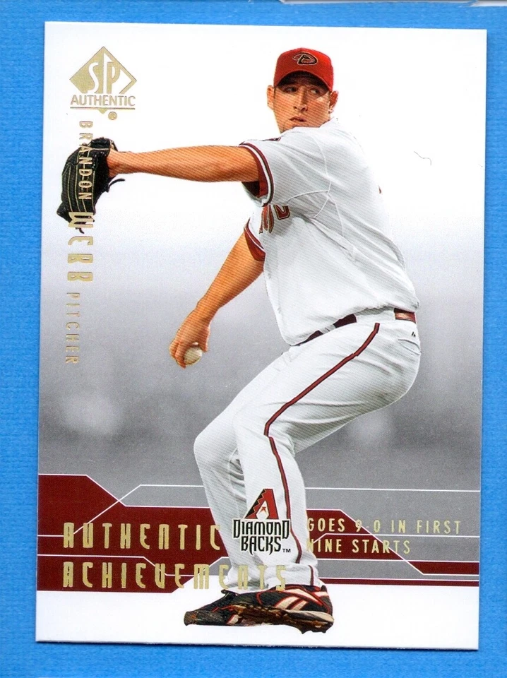 2008 SP Authentic Achievements #AA10 Brandon Webb D-Backs - Image 1 of 1