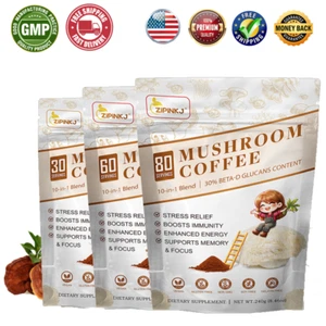 Mezcla de café de 10 champiñones, melena de león, Cordyceps, Chaga, Reishi, Shiitake y más - Imagen 1 de 18