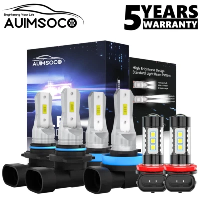 For Honda Civic Sedan 2016-2021 LED Headlight Kit High Low Beam Fog Light Bulbs Foto 1 de 4