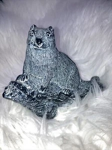 RARE Large Wolf Originals Eskimo Inuit Squirrel Canada Carving Vintage Decor - Picture 1 of 8