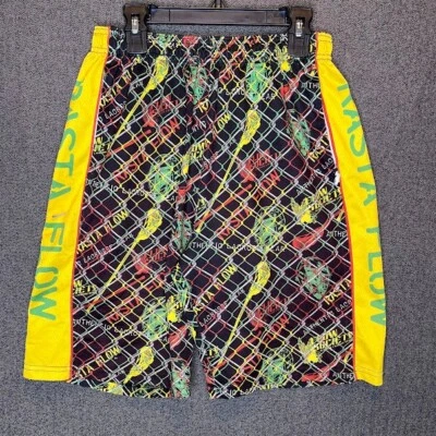 Pantalones Cortos Flow Society Juveniles XL Multicolor Tema Rasta Lacrosse Deporte Atlético  Foto 1 de 4