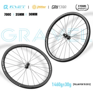 700C Carbon Gravel Rennrad Laufradsatz 35 mm Drahtreifen Schlauchlos 12 x 142 mm - Bild 1 von 17