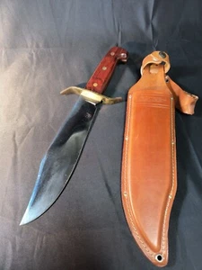 Authentic Vintage Coleman Western W49 K Bowie Knife w/ Sheath GOOD CONDITION - Picture 1 of 24