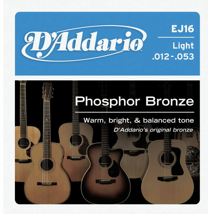 Cordes Guitare Acoustique D'Addario Nickel Bronze - Custom Light 11-52 | Jeu De 3