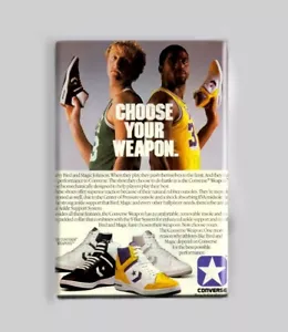 LARRY BIRD & MAGIC JOHNSON / CONVERSE AD - 2""x3"" POSTERMAGNET nba Boston Nachteile - Bild 1 von 2