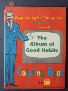 1959 West Orange New Jersey WNTA TV 13 Coloring Book Robin Hood Magic Clown + - Picture 1 of 1