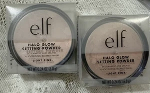 e.l.f. 2-PACK Halo Glow Setting Powder 83393 LIGHT PINK 0.24 oz  FULL SIZE NIB - Picture 1 of 2