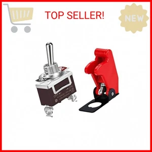 DaierTek Safety Cover Toggle Switch Guard ON Off Red Aircraft Covered 20A 12V To - Picture 1 of 2