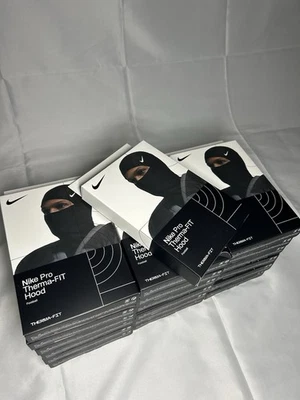 Nike Pro Therma-FIT Capucha Pasamontañas Negro Máscara de Esquí Fútbol Entrenamiento Nuevo Foto 1 de 2