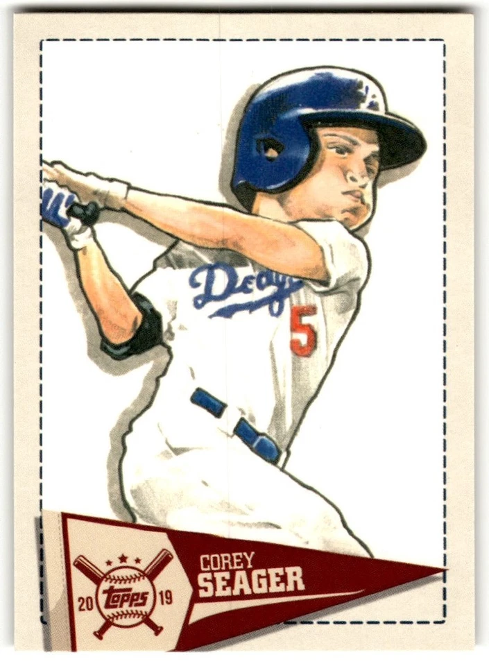 Corey Seager 2019 Topps Big League Star Caricature Reproductions #SCR-CS Los - Image 1 of 2