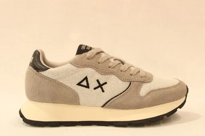 SUN68 Z45204 ALLY GLITTER TEXTILE ginnastica donna in pelle e tessuto argento 44 - Immagine 1 di 4