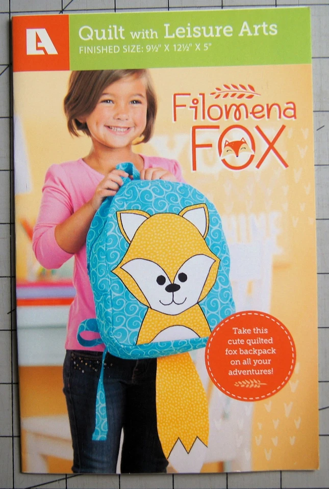 Filomena Fox  Backpack  Quilting Pattern Leisure Arts - Image 1 of 1