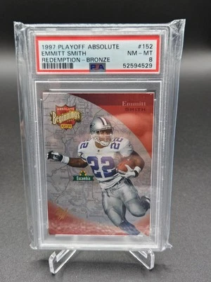 Absolute Beginnings Bronze Redemption #152 1997 Emmitt Smith PSA 8 casi nuevo-como nuevo - Pop 1 Foto 1 de 2