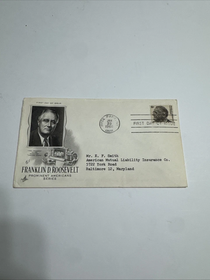 Franklin D. Roosevelt FDR First Day Issue Stamp w/Envelope 1966 - Image 1 of 4