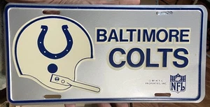 ca.1960’s / 1970’s BALTIMORE COLTS Football NFL Team Metal Novelty LICENSE PLATE - Picture 1 of 6