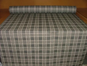19 Metre iLiv Ida Charcoal Grey Check Jacquard Fabric Upholstery Cushion Curtain - Picture 1 of 14