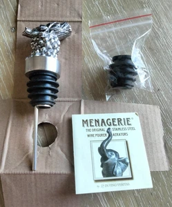 Aireador-vertedor de vino de acero inoxidable Gapes #240 nuevo en caja Menagerie Premium Verterers - Imagen 1 de 7