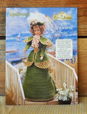 Needlecraft Shop Crochet Ladies Fashion Corrines Sporting Suit 11.5" Doll 962513 - Image 1 of 4
