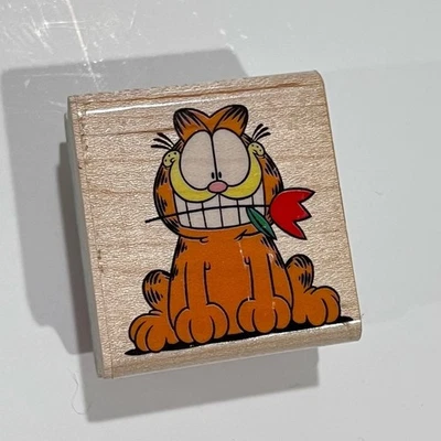 Garfield Cat Rubber Stampede Catsanova Rose Jim Davis Cartoon Stamp - Image 1 of 4