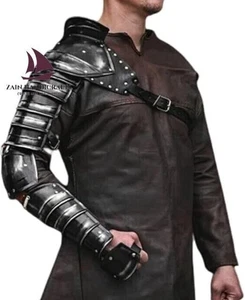 ZAIN Medieval Single Arm Pauldron Metal Shoulder Arm Armor for Knights Cosplay - Picture 1 of 6