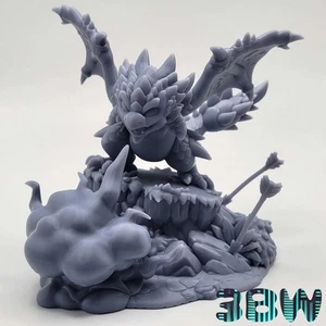 Chibi Rathalos | 3.5-Inch Resin Model Kit | DIY Monster Hunter Fire Wyvern/Drag - Picture 1 of 7