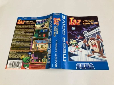 Original Sega Megadrive PAL Cover Inlay - Taz: Escape From Mars - Image 1 of 2