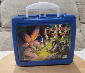 Vintage Thermos Everquest II Echoes of Faydwer Game Blue Lunch Box SOE Sony USA - Picture 1 of 12